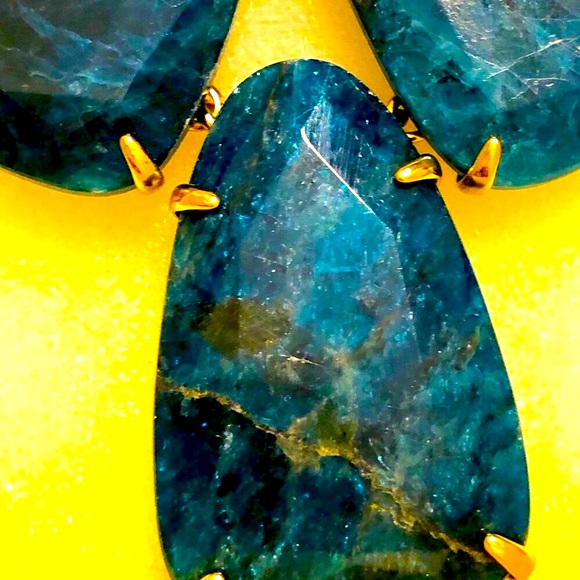 NWT RARE & Retired Kendra Scott Harlow Apatite & Yellow Gold STUNNING & Coveted! - Picture 9 of 16